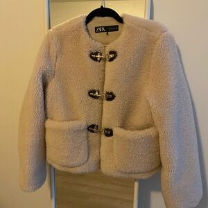 Zara Cream Fleece Jacket